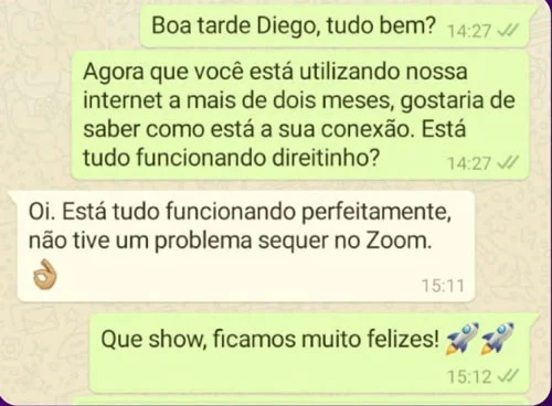Depoimento de cliente